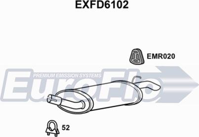 EuroFlo EXFD6102 - Глушник вихлопних газів кінцевий autocars.com.ua