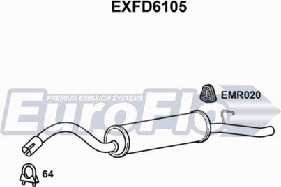 EuroFlo EXFD6105 - Глушитель выхлопных газов, конечный autodnr.net