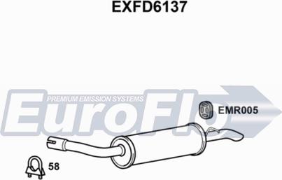 EuroFlo EXFD6137 - Глушник вихлопних газів кінцевий autocars.com.ua