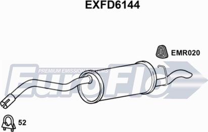 EuroFlo EXFD6144 - Глушник вихлопних газів кінцевий autocars.com.ua