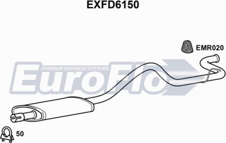 EuroFlo EXFD6150 - Глушник вихлопних газів кінцевий autocars.com.ua