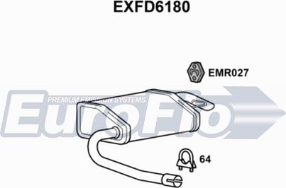 EuroFlo EXFD6180 - Глушник вихлопних газів кінцевий autocars.com.ua