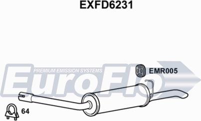 EuroFlo EXFD6231 - Глушник вихлопних газів кінцевий autocars.com.ua