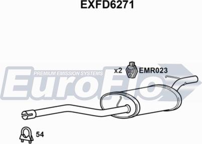 EuroFlo EXFD6271 - Глушник вихлопних газів кінцевий autocars.com.ua