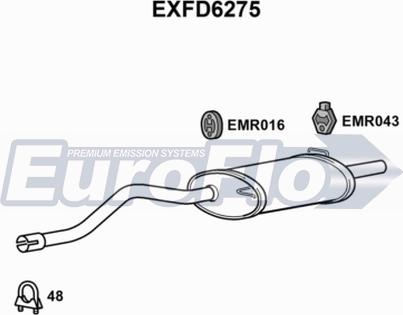 EuroFlo EXFD6275 - Глушник вихлопних газів кінцевий autocars.com.ua