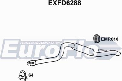 EuroFlo EXFD6288 - Глушник вихлопних газів кінцевий autocars.com.ua