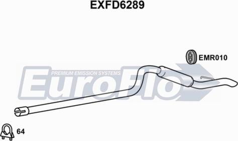 EuroFlo EXFD6289 - Глушник вихлопних газів кінцевий autocars.com.ua