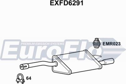 EuroFlo EXFD6291 - Глушник вихлопних газів кінцевий autocars.com.ua