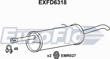 EuroFlo EXFD6318 - Глушник вихлопних газів кінцевий autocars.com.ua