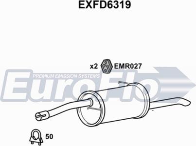 EuroFlo EXFD6319 - Глушник вихлопних газів кінцевий autocars.com.ua