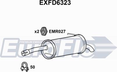 EuroFlo EXFD6323 - Глушник вихлопних газів кінцевий autocars.com.ua