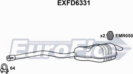 EuroFlo EXFD6331 - Глушник вихлопних газів кінцевий autocars.com.ua