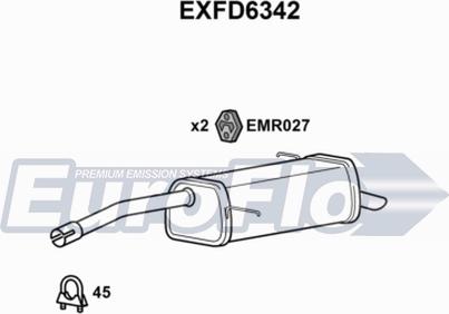 EuroFlo EXFD6342 - Глушник вихлопних газів кінцевий autocars.com.ua