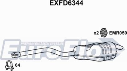 EuroFlo EXFD6344 - Глушник вихлопних газів кінцевий autocars.com.ua