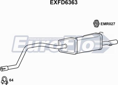 EuroFlo EXFD6363 - Глушник вихлопних газів кінцевий autocars.com.ua