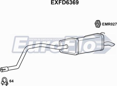 EuroFlo EXFD6369 - Глушник вихлопних газів кінцевий autocars.com.ua