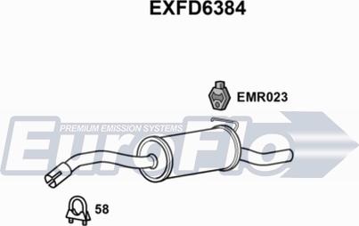 EuroFlo EXFD6384 - Глушник вихлопних газів кінцевий autocars.com.ua