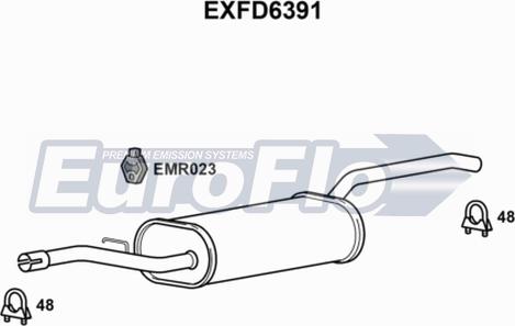 EuroFlo EXFD6391 - Глушник вихлопних газів кінцевий autocars.com.ua