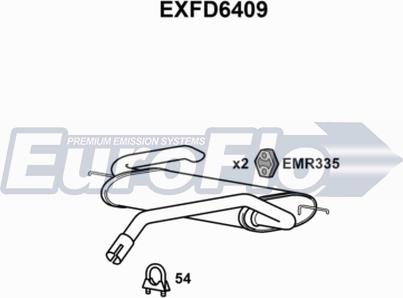 EuroFlo EXFD6409 - Глушник вихлопних газів кінцевий autocars.com.ua