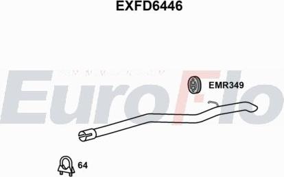 EuroFlo EXFD6446 - Труба вихлопного газу autocars.com.ua