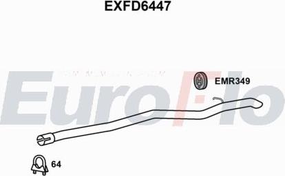 EuroFlo EXFD6447 - Труба вихлопного газу autocars.com.ua