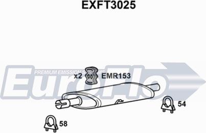 EuroFlo EXFT3025 - Середній глушник вихлопних газів autocars.com.ua