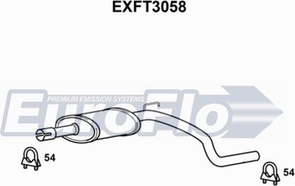 EuroFlo EXFT3058 - Середній глушник вихлопних газів autocars.com.ua