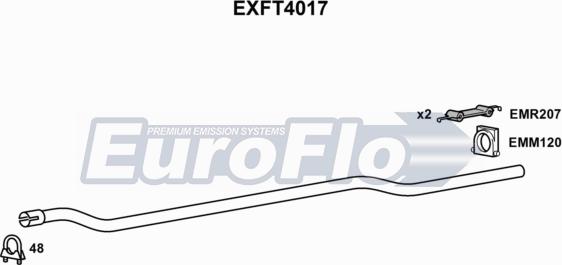 EuroFlo EXFT4017 - Труба выхлопного газа autodnr.net