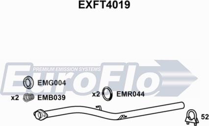 EuroFlo EXFT4019 - Труба вихлопного газу autocars.com.ua