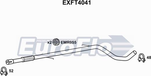 EuroFlo EXFT4041 - Труба вихлопного газу autocars.com.ua