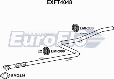 EuroFlo EXFT4048 - Труба вихлопного газу autocars.com.ua