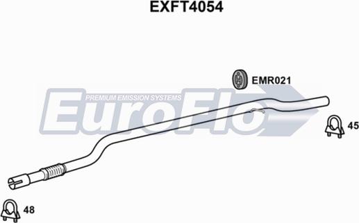 EuroFlo EXFT4054 - Труба вихлопного газу autocars.com.ua