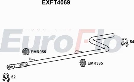 EuroFlo EXFT4069 - Труба вихлопного газу autocars.com.ua