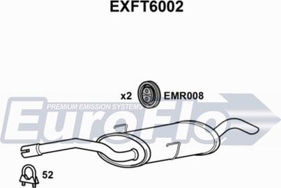 EuroFlo EXFT6002 - Глушник вихлопних газів кінцевий autocars.com.ua