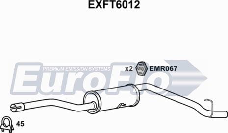 EuroFlo EXFT6012 - Глушник вихлопних газів кінцевий autocars.com.ua