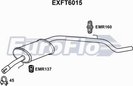 EuroFlo EXFT6015 - Глушник вихлопних газів кінцевий autocars.com.ua