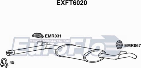 EuroFlo EXFT6020 - Глушник вихлопних газів кінцевий autocars.com.ua