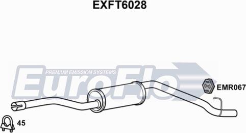 EuroFlo EXFT6028 - Глушник вихлопних газів кінцевий autocars.com.ua