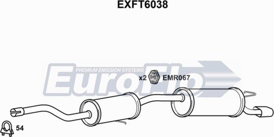 EuroFlo EXFT6038 - Глушник вихлопних газів кінцевий autocars.com.ua