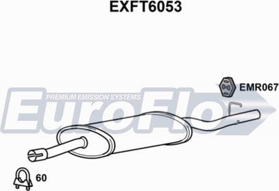 EuroFlo EXFT6053 - Глушник вихлопних газів кінцевий autocars.com.ua