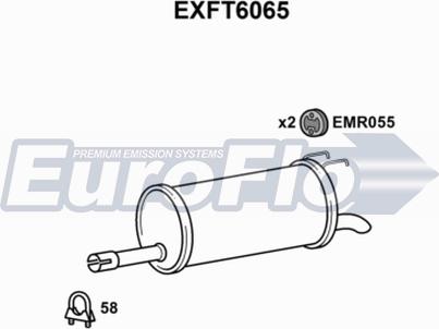 EuroFlo EXFT6065 - Глушник вихлопних газів кінцевий autocars.com.ua