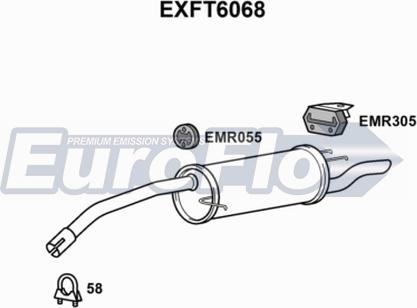 EuroFlo EXFT6068 - Глушник вихлопних газів кінцевий autocars.com.ua