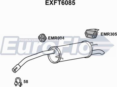 EuroFlo EXFT6085 - Глушник вихлопних газів кінцевий autocars.com.ua