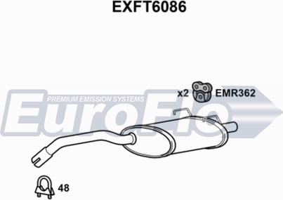 EuroFlo EXFT6086 - Глушник вихлопних газів кінцевий autocars.com.ua