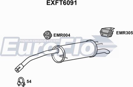 EuroFlo EXFT6091 - Глушник вихлопних газів кінцевий autocars.com.ua