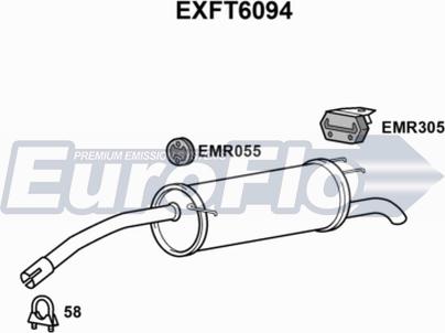 EuroFlo EXFT6094 - Глушник вихлопних газів кінцевий autocars.com.ua