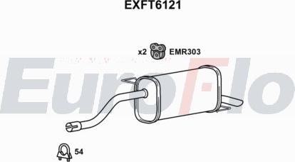 EuroFlo EXFT6121 - Глушник вихлопних газів кінцевий autocars.com.ua