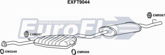 EuroFlo EXFT9044 - Середній / кінцевий глушник ОГ autocars.com.ua