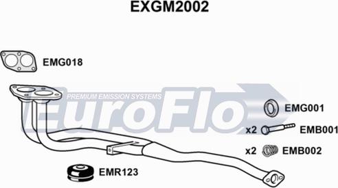 EuroFlo EXGM2002 - Труба вихлопного газу autocars.com.ua