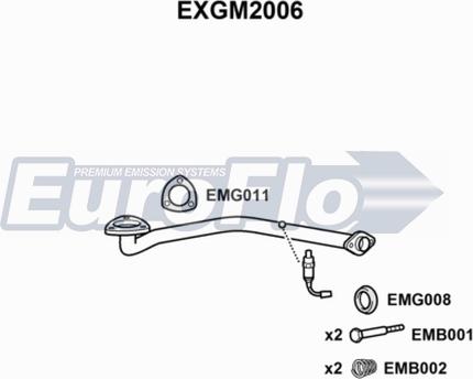 EuroFlo EXGM2006 - Труба вихлопного газу autocars.com.ua